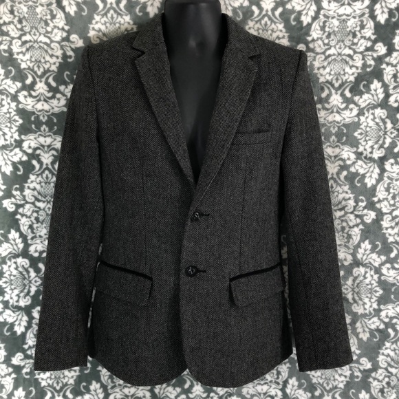 Jack Threads - Of All Threads Other - Herringbone Jack Threads Men’s Black & Gray Blazer